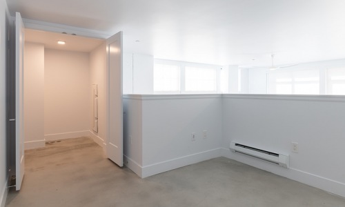 lighted walk-in closet in loft area